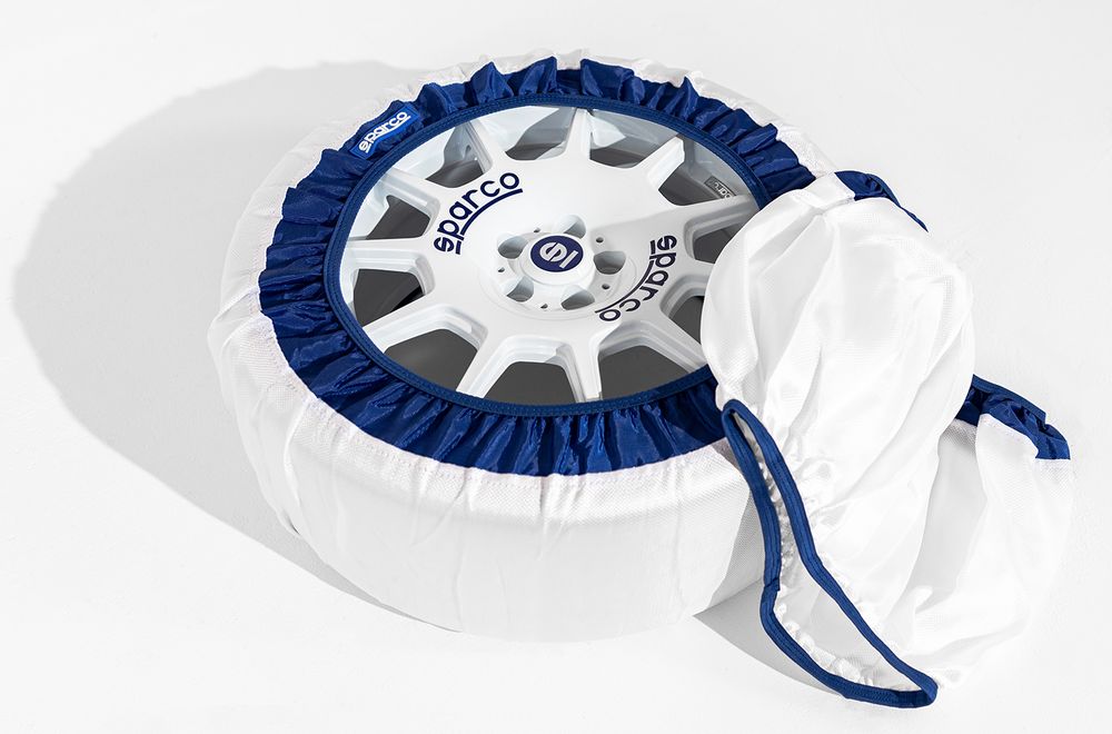 Set da 2 pezzi S di calze da neve per gomme in tessuto bianco SPARCO - Image 3