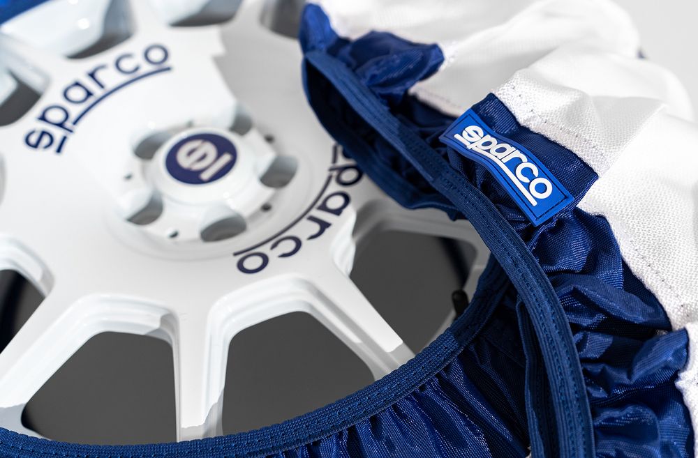 Set da 2 pezzi S di calze da neve per gomme in tessuto bianco SPARCO - Image 4