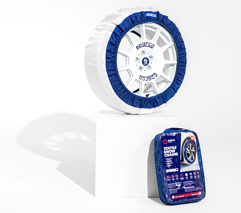Set da 2 pezzi S di calze da neve per gomme in tessuto bianco SPARCO - Image 6
