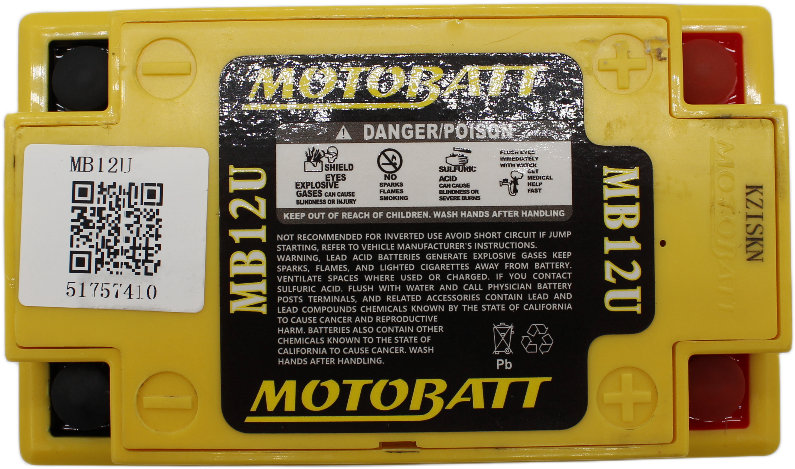 MotoBatt MB12U 12V 14Ah – Batteria AGM Precaricata e Sigillata - Image 4