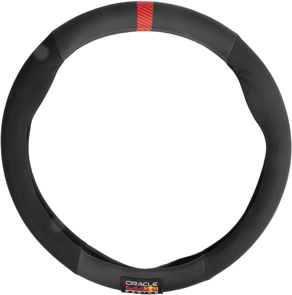 Coprivolante per auto Powerbar Nero/Rosso antiscivolo diam. 38 cm - Image 5