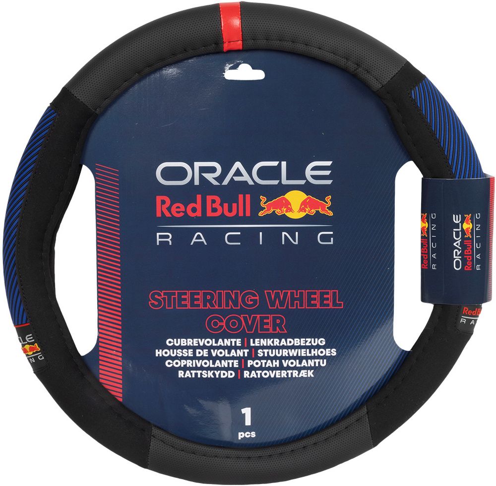 Coprivolante per auto Blended Lines Nero/Rosso