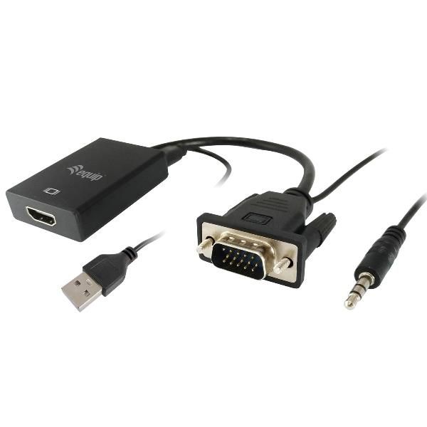 VGA TO HDMI ADAPTER WITH AUDIO BLA