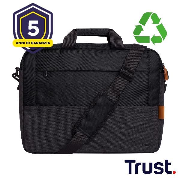 LISBOA 16" LAPTOP BAG - BLACK