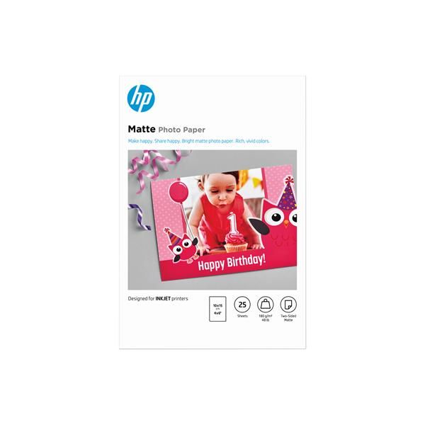 HP MATTE FSC PHOTO PAPER 4X6 25