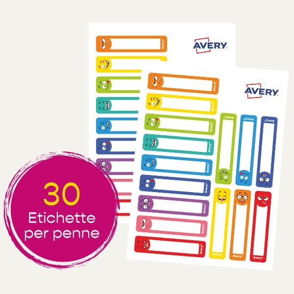 CF30 ETICHETTE PENNE MATITE SMILE