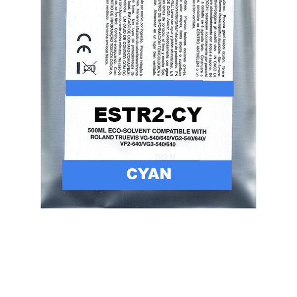 (Compatibile) Ciano Pigment Eco-Solvent Ink Bag Compa Roland TrueVIS SG2,VG2,VF2,SG3,VG3#500ML