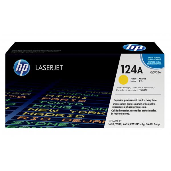 HP Cartuccia Toner originale giallo LaserJet 124A (Toner HP 124A / Q6002A Yellow)