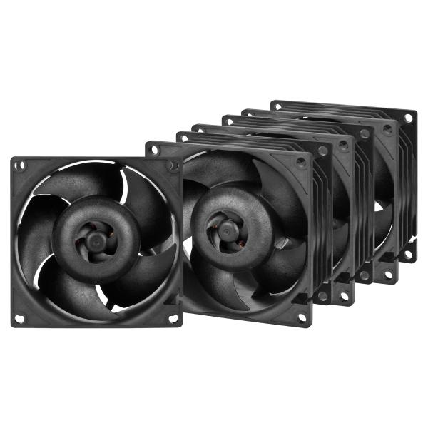 ARCTIC S8038-7K Processore Ventilatore 8 cm Nero 4 pz (ARCTIC S8038-7K 80MM FANS 4PK)