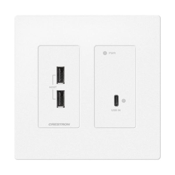 Crestron HD-TXU-4KZ-111-2G-W moltiplicatore AV Ricevitore AV Bianco (DM ESSENTIALS 4K60 4:4:4 - TRANSMITTER F/ USB-C DISPLAYPORT)