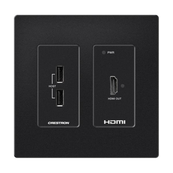 Crestron HD-RXU-4KZ-101-2G-B moltiplicatore AV Ricevitore AV Nero (DM ESSENTIALS 4K60 4:4:4 - RECEIVER F/ HDMI AND USB 2.0 SIG)