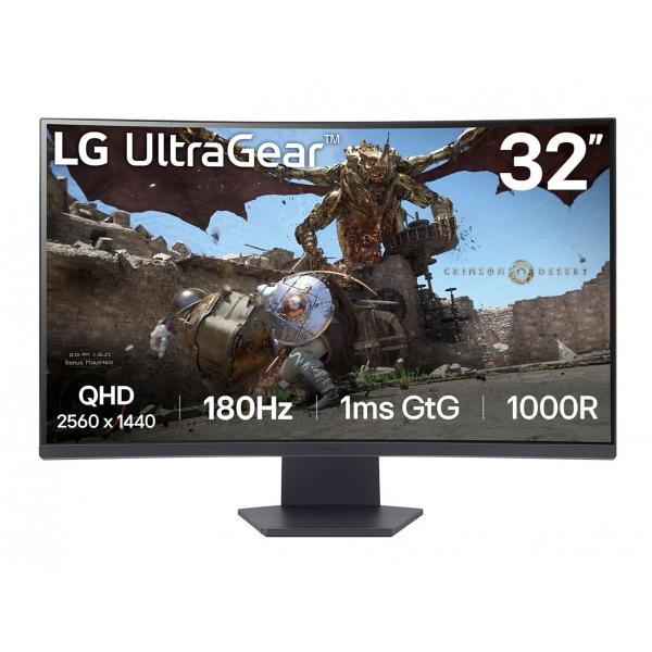 LG 32GS60QC-B Monitor PC 80 cm [31.5] 2560 x 1440 Pixel Quad HD LCD Nero (VA 32IN 2560 X 1440 16:09 1M - HDMI X2 DISPLAYPORT HEADPHONE)