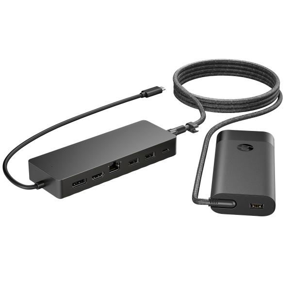 HP Combinazione di hub USB-C e alimentatore per notebook Universal (Universal USB-C Hub and - Laptop Charger Combo - Warranty: 12M)