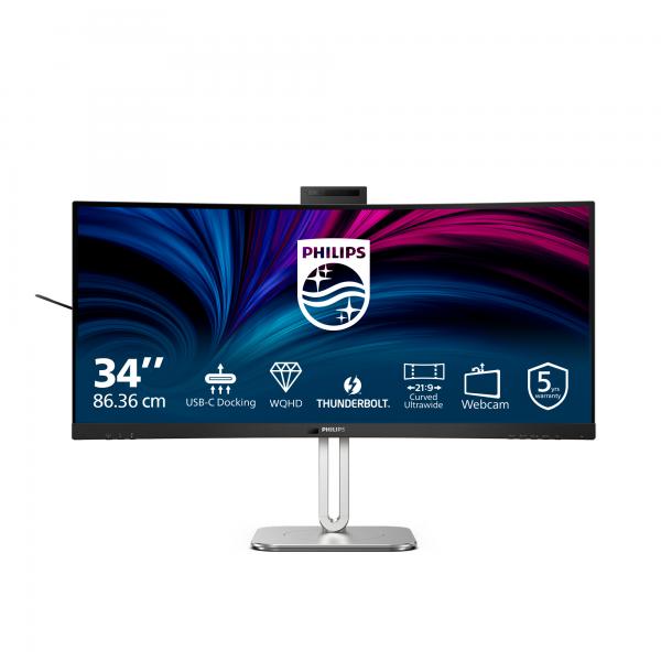 Philips Serie 6000 34B2U6603CH/00 Monitor PC 86,4 cm [34] 3440 x 1440 Pixel Wide Quad HD LCD Grigio (34B2U6603CH 34IN VA CURVED - 3440X1440 21.9 MULTICHANNEL 4MS)