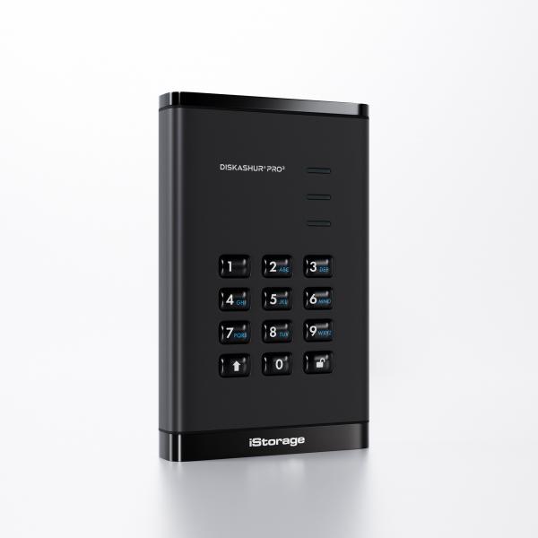 iStorage diskAshur PRO3 HDD disco rigido esterno 4 TB USB tipo-C 3.2 Gen 1 [3.1 Gen 1] Nero (iStorage diskAshur PRO3 HDD 4TB)