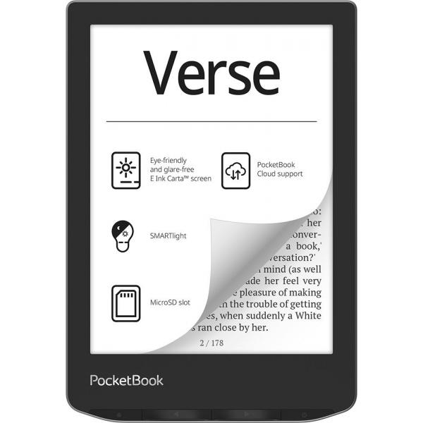 PocketBook Verse lettore e-book 8 GB Wi-Fi Nero, Argento (PocketBook Verse e-book reader 8 GB Wi-Fi - Mist Grey)
