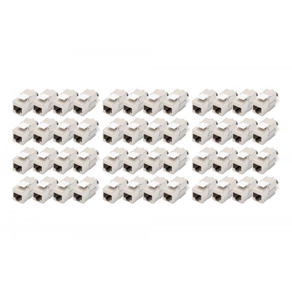 Digitus Modulo Keystone CAT 6A, schermato, attrezzi per l'installazione non necessari - 48 pezzi (CAT6A KEYSTONE MODULE 48 PCS)