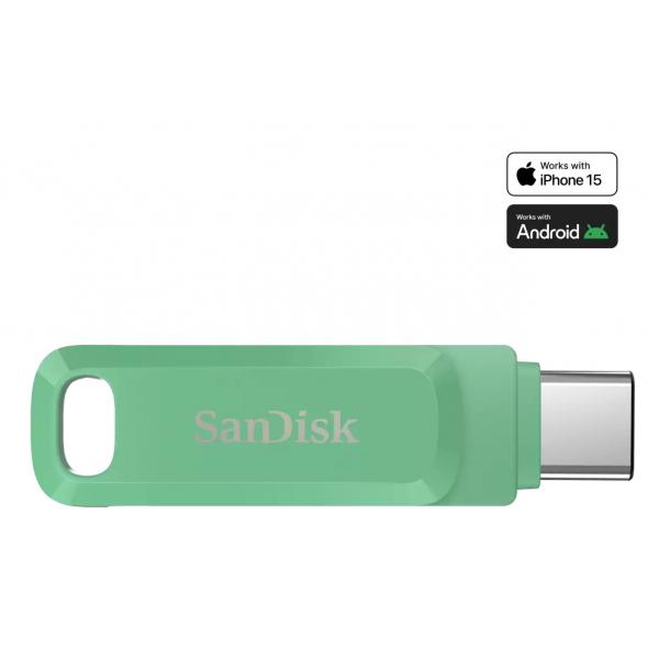 SanDisk Ultra Dual Drive Go unità flash USB 512 GB USB tipo-C 3.2 Gen 1 [3.1 Gen 1] Verde (SanDisk Ultra Dual Drive Go - USB flas)