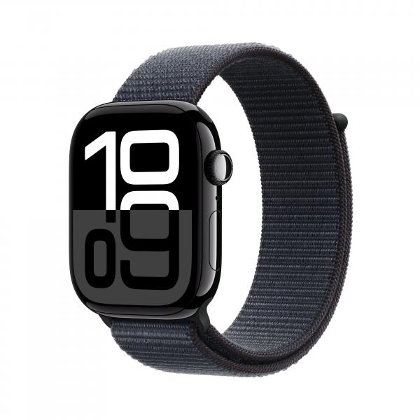 Apple Watch Series 10 OLED 46 mm Digitale 416 x 496 Pixel Touch screen 4G Nero Wi-Fi GPS [satellitare] (WATCH SRS 10 GPS+CELL 46MM - BLACK INK LOOP)