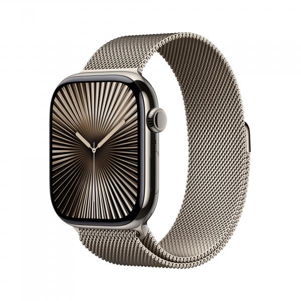 Apple Watch Series 10 OLED 46 mm Digitale 416 x 496 Pixel Touch screen 4G Titanio Wi-Fi GPS [satellitare] (WATCH SRS10 GPS+CELL 46MM - NATURAL TITANIUM MILANESE S/M)