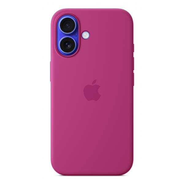 Apple Custodia MagSafe in silicone per iPhone 16 - Fucsia (APPLE IPHONE 16 SILICONE CASE WITH MAGSAFE- FUCHSIA)