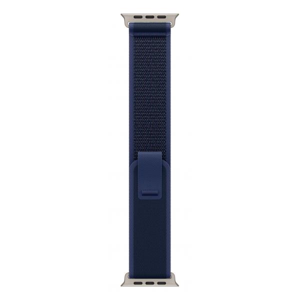 Apple Trail Loop blu [49 mm] - M/L - Titanio naturale (-APPLE WATCH 49 BLUE N TI TL M/L)
