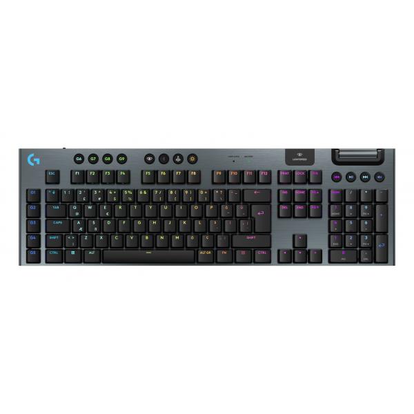 Logitech G G915 X Lightspeed tastiera Gaming USB + RF Wireless + Bluetooth QWERTY US International Nero (G915 X LIGHTSPEED WRLS G KB - BLACK-US INTL-EMEA28I-935) - Versione Tedesca
