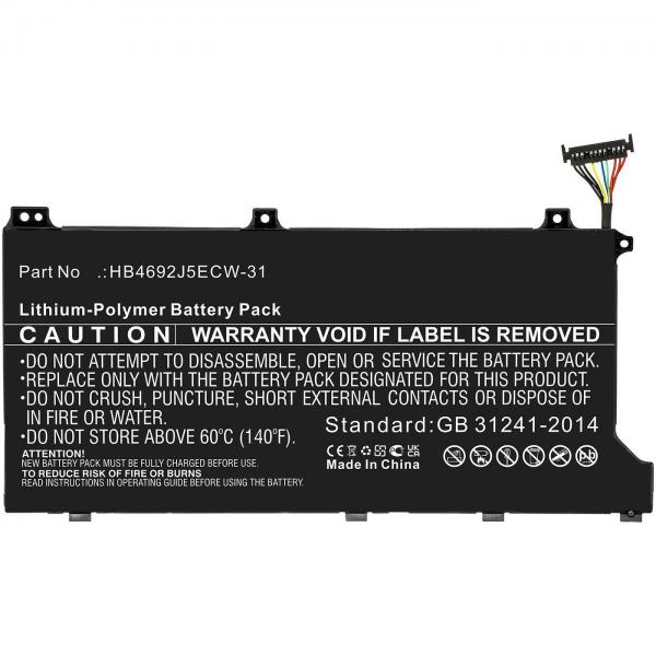 CoreParts MBXLP-BA0015 ricambio per laptop Batteria (Laptop Battery for Huawei - 34.20Wh 11.4V 3000mAh - Warranty: 12M)