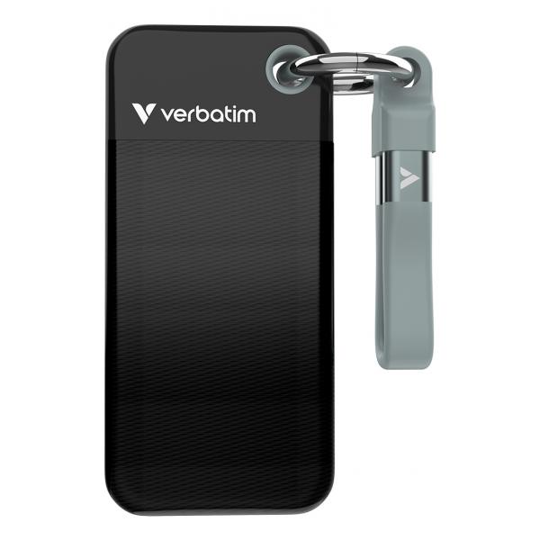Verbatim Pocket SSD 2 TB USB tipo-C 3.2 Gen 2 [3.1 Gen 2] Nero, Grigio (Verbatim Pocket SSD USB 3.2 G2 2TB Grey)