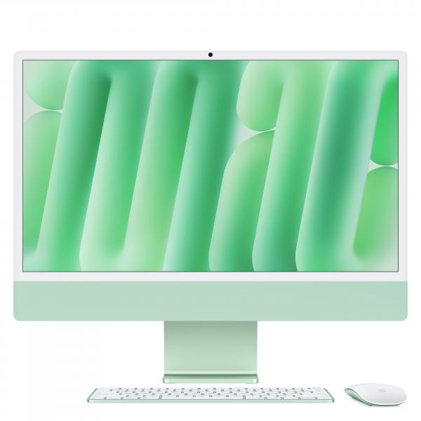 Apple iMac Apple M M4 59,7 cm [23.5] 4480 x 2520 Pixel PC All-in-one 24 GB 512 GB SSD macOS Sequoia Wi-Fi 6E [802.11ax] Verde (Apple iMac 24 Retina 4,5K 2024 M4/24/)