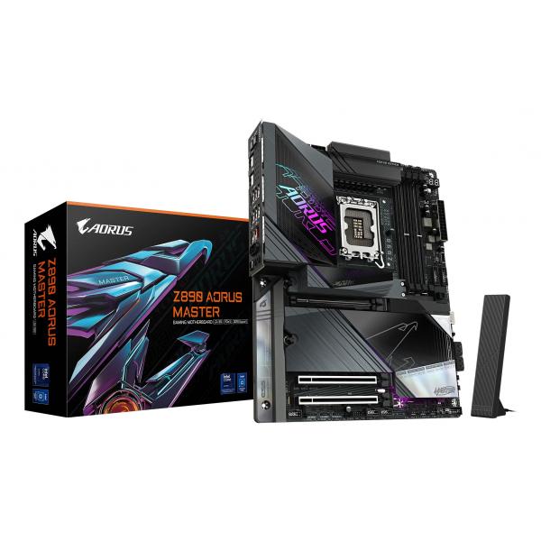 GIGABYTE Z890 AORUS MASTER Scheda Madre - Supporta CPU Intel Core Ultra [Serie 2], VRM a 18+1+2 fasi, fino a 9500MHz DDR5 [OC], 2xPCIe 5.0 + 3xPCIe 4.0, Wi-Fi 7, LAN 10GbE, Thunderbolt 4 (Gigabyte Z8