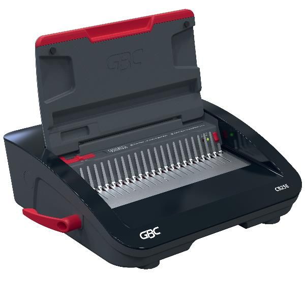 GBC CombBind CB25E Rilegatrice a pettine 390 fogli Nero, Rosso (GBC CombBind CB25E Desktop Electric Binding Machine)