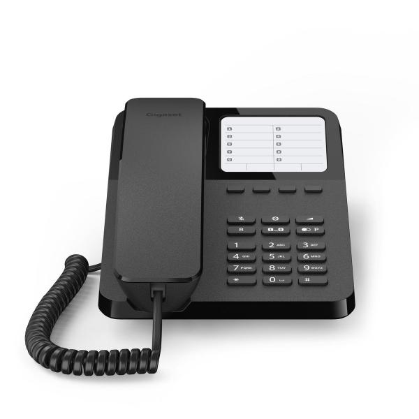 Gigaset DESK 400 Telefono analogico Nero (Desk 400 Analog Telephone - Black - Warranty: 12M)