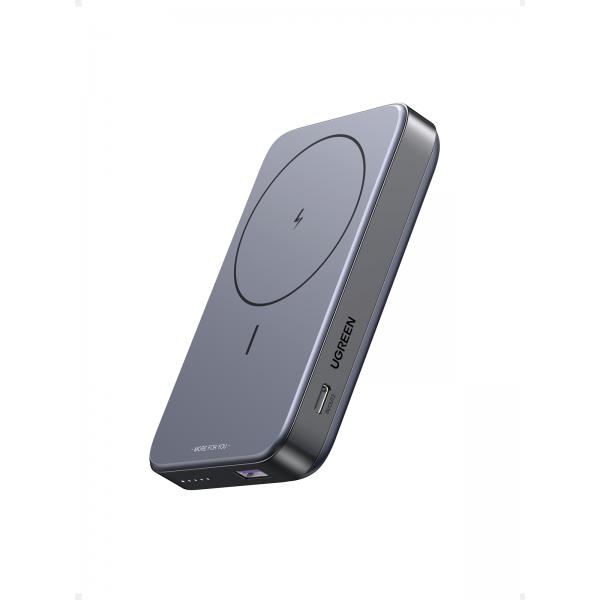 Ugreen 10000mAh Mini Powerbank Wireless 20W with MagSafe grey (^10000MAH MINI MAG 20W POWERBANK)