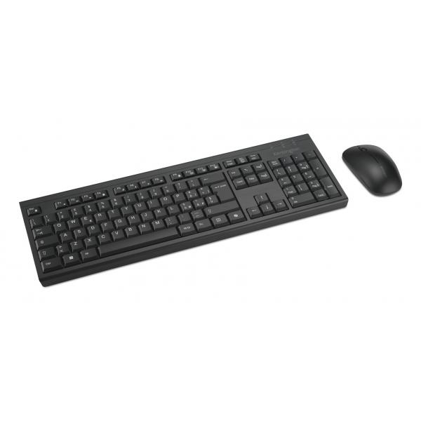 Kensington Set per desktop ricaricabile KM270 EQ - Wireless (Kensington KM270 EQ - Set mouse e tastiera - full size - senza fili - 2.4 GHz, Bluetooth - QWERTY - italiana)