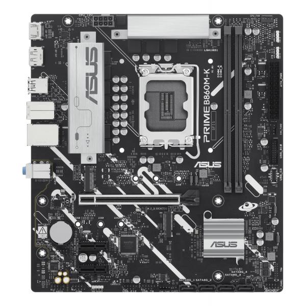 ASUS PRIME B860M-K Intel B860 LGA 1851 [Socket V1] micro ATX (ASUS PRIME B860M-K - Motherboard - micro ATX - LGA1851 Socket - B860 Chipset - USB 3.2 Gen 2, USB 3.2 Gen 1, USB-C 3.2 Gen 1 - 2.5 Gigabi