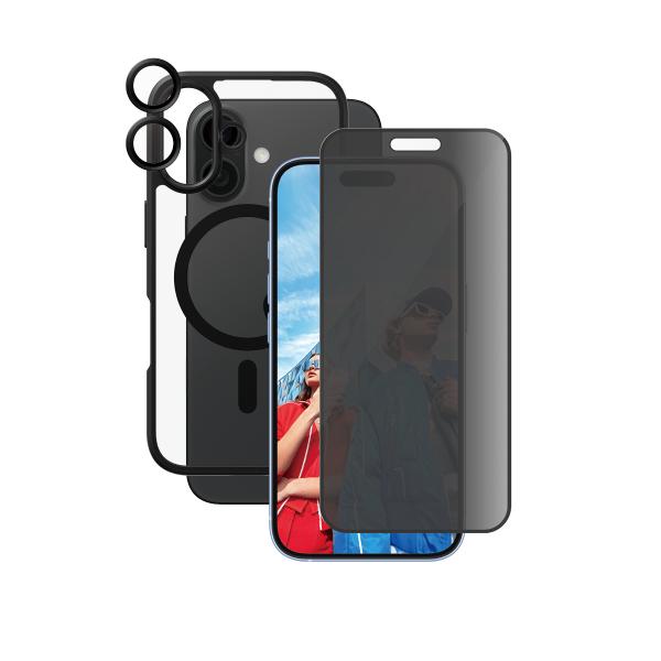 PanzerGlass ® § CARE by ® Flagship 3-in-1 Privacy Bundle iPhone 16 Pellicola proteggischermo trasparente Apple 1 pz (CARE by PanzerGlass? Flagship 3-in-1 P)