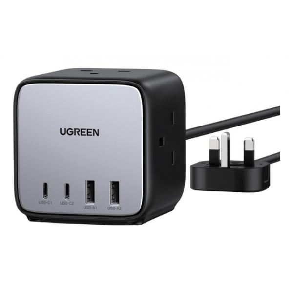 Ugreen 90906 Caricabatterie per dispositivi mobili Universale Grigio, Argento AC Ricarica rapida Interno (UGREEN DIGINEST CUBE POWER STRIP)