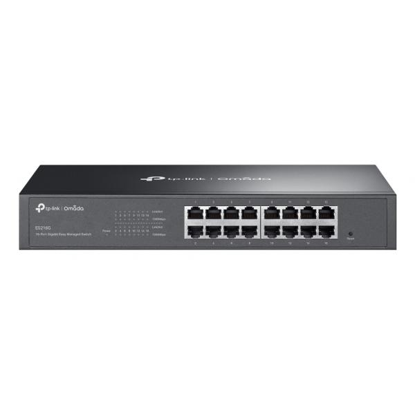 TP-Link Omada ES216G switch di rete Gestito L2 Gigabit Ethernet [10/100/1000] Nero (TP-LINK Switch Omada ES216G 16xGBit Managed)