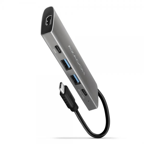 Axagon HMC-5G2 replicatore di porte e docking station per laptop Cablato USB 3.2 Gen 2 [3.1 Gen 2] Type-C Grigio (AXAGON HMC-5G2 SPEEDSTER 5H - dockings)