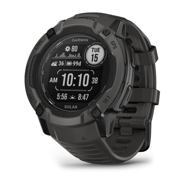 Garmin Instinct 2X Solar 2,79 cm [1.1] MIP 50 mm Digitale 176 x 176 Pixel Touch screen Grafite GPS [satellitare] (Smartwatch GARMIN Instinct 2X Solar, G)