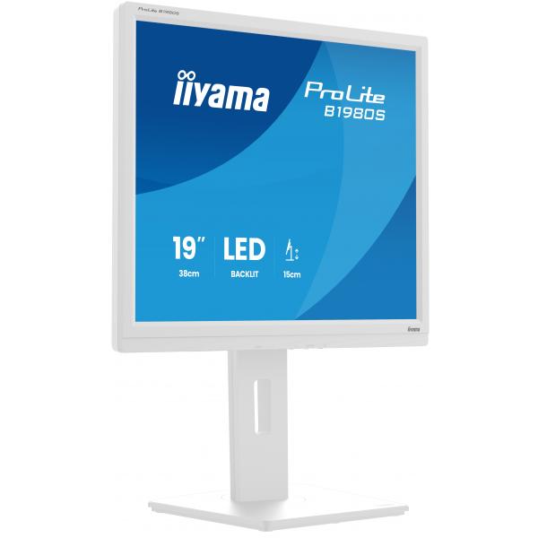iiyama ProLite B1980S-W1 Monitor PC 48,3 cm [19] 1280 x 1024 Pixel SVGA LED Bianco (iiyama Prolite B1980S-W1 19' LED Monitor)