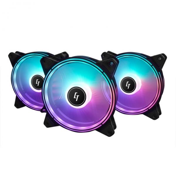 Chieftec Chieftronic Nova Set Ventilatore 12 cm Nero 3 pz (LÃ¼fter Chieftronic 120mm ARGB LÃ¼fter)