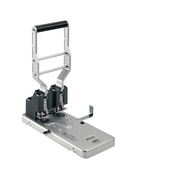 Rexel HD2150 Perforatore a 2 Fori per Grandi Volumi - Argento/Nero (Rexel 2101234 Hd2150 Hole Punch)