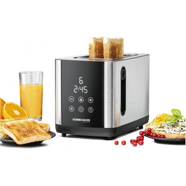Rommelsbacher TO 850 tostapane 9 2 fetta/e 850 W Nero, Acciaio inox (ROMMELSBACHER Toaster TO 850)