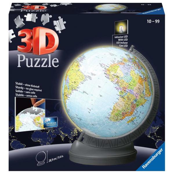Ravensburger 3D puzzle globe with ligh