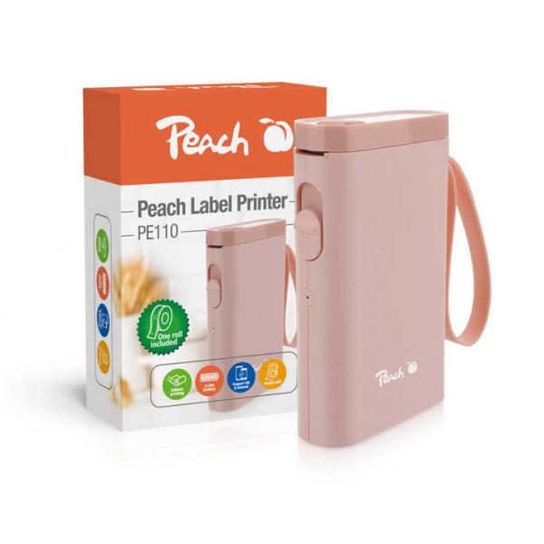 Peach PE110 stampante per etichette [CD] Termica diretta 203 x 203 DPI 60 mm/s Wireless Bluetooth (Peach Etikentendrucker PE110 pink)
