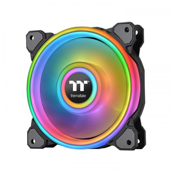 Thermaltake CL-F088-PL12SW-C sistema di raffreddamento per computer Case per computer Ventilatore 12 cm Nero, Bianco (Thermaltake Riing Quad - 120mm - RGB)