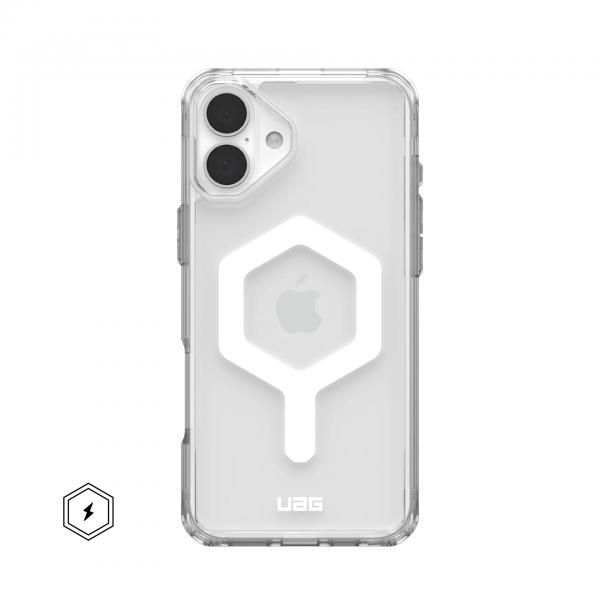 Urban Armor Gear Plyo custodia per cellulare 17 cm [6.7] Cover Trasparente, Bianco (UAG Plyo Magsafe for iPhone 16 Plus -)