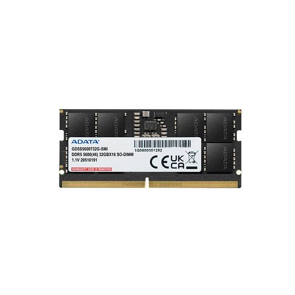 ADATA Gold memoria 32 GB 1 x 32 GB DDR5 5200 MT/s 262-pin SO-DIMM (ADATA Gold hukommelsesmodul 32 GB 1 x)